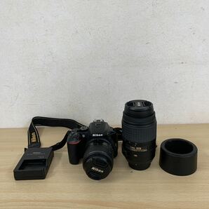 中古品 Nikon D5500 ダブルズームキット デジタルカメラ 一眼レフ ニコン 18-55mm 55-300mmの画像1