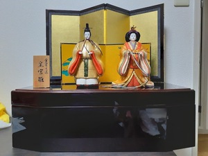 〈箔一〉金沢箔布木目込み　立ち内裏雛 フルセット　未使用品　超美品