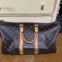 ルイヴィトンLOUIS VUITTON モノグラム キーポル 45 旅行 ジャンク ヴィンテージ_画像4