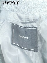 ■ ●新品● ◎ Re:EDIT リエディ タグ マフラー付 長袖 コート サイズL グレー レディース_画像5