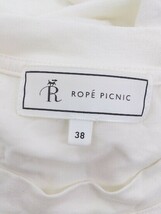 ◇ ROPE PICNIC ロペピクニック タック フレンチスリーブ ミニ ワンピース サイズ38 アイボリー レディース P_画像3