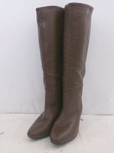 * No-brand po Inte dotu heel long boots shoes size L brown group lady's P