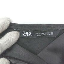 ◇ ZARA ザラ 肩紐 無地 シンプル 大人 ロング丈 ワンピース サイズS ブラック レディース E_画像3