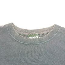 ◇ THRASHER スラッシャー ロゴ バックプリント コットン100％ クルーネック 半袖 Tシャツ サイズS ネイビー メンズ E_画像3