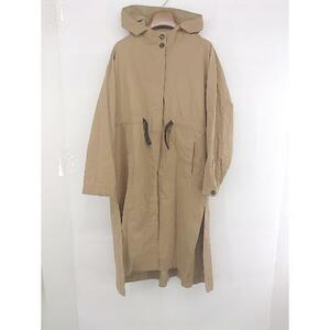 * SHOO*LA*RUE shoe la Roo waist ribbon thin long sleeve coat size M light brown series lady's P