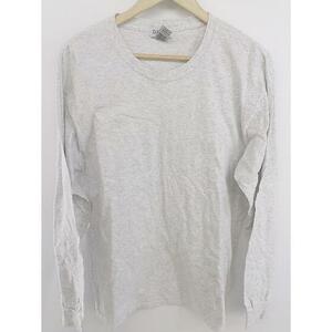 ◇ D.NUVO バックプリント 長袖 クルーネック Tシャツ サイズL グレー メンズ E