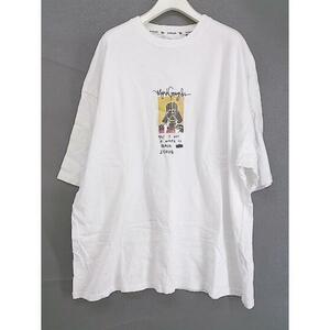 ◇ MARK GONZALES マークゴンザレス 丸首 半袖 Tシャツ カットソー サイズL ホワイト メンズ