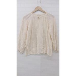 * * liflattie ships embroidery smock long sleeve blouse cut and sewn light pink series lady's P