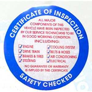 点検ステッカーAmerican Inspection Sticker BL シール デカール オシャレ 車 バイク