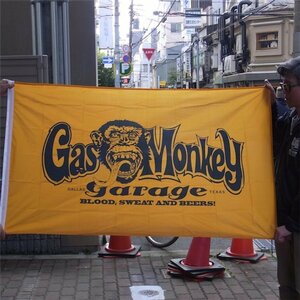 Gas Monkey Garage　ナイロンフラッグ　バナー　旗　タペストリー　 アメリカン雑貨、アメリカ雑貨