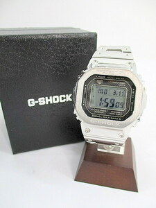 1円★ CASIO カシオ G-SHOCK GMW-B5000D 1JF ジーショック Gショック 電波ソーラー 腕時計 時計 デジタル シルバー 中古 稼働品