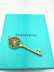 ミや［PAY30］1円スタート！TIFFANY&Co. ティファニー デイジーキー トパーズ×ダイヤネックレス 750刻印 6.23g 中古品　コンパクトサイズ