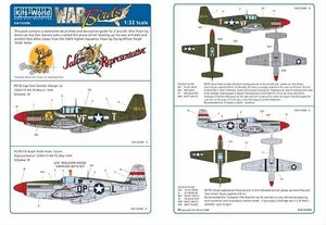 Kits-World(132008)1/32 P-51B `Shangri La'他用デカール