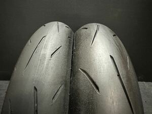 4 バリ山 ダンロップ α-13SP 110/70R17 140/70R17 ラップ巻室内保管 R11 スーパーコルサ