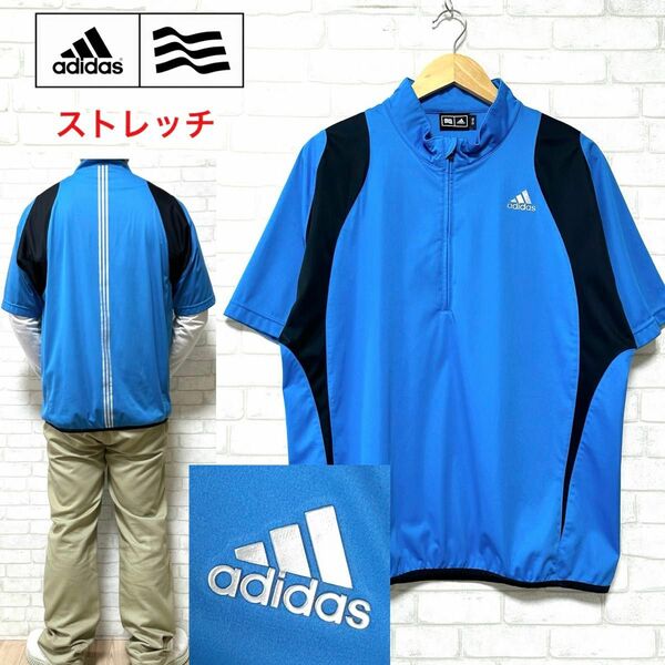 adidas GOLF アディダスゴルフ ウィンドブレーカー 半袖 ハーフジップ