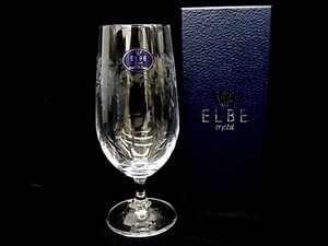 h0822 ELBE CRYSTAL エルベクリスタル　シャンパングラス　ボヘミア　グラス　元箱　①