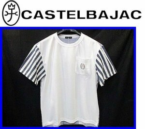 ★46(M)★\25300〓CASTELBAJACカステルバジャック〓ポリエステル鹿の子裏布帛BIGシルエット半袖Tシャツ01