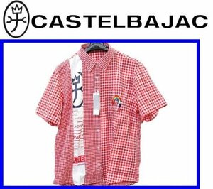 ★48(L)★\33000〓CASTELBAJACカステルバジャック〓ギンガムチェック半袖シャツ80