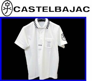 ★48(L)★\27500〓CASTELBAJACカステルバジャック〓PEスムースプリント半袖ポロシャツ01