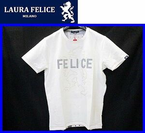 ★48(L)★\20900〓LAURA FELICEラウラ〓フロント刺繍＆バッグプリント半袖Tシャツ11