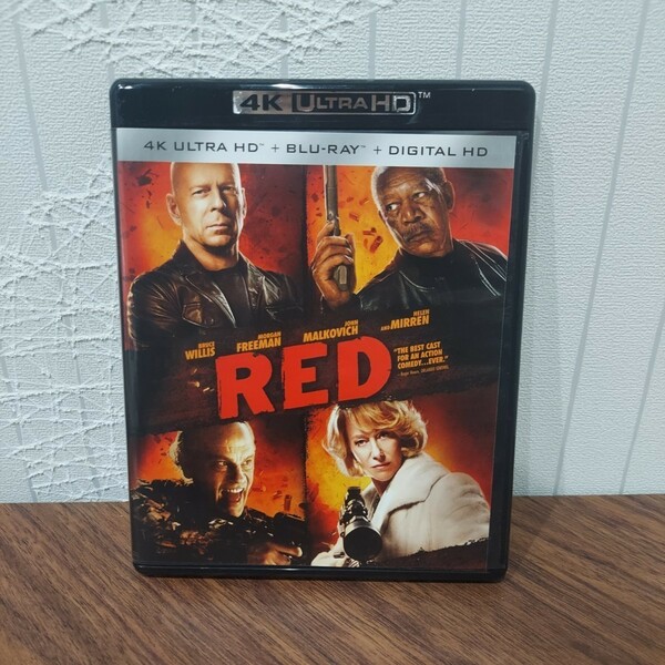 海外版 RED 4K+ブルーレイ レッド Blu ray 映画 UHD ブルースウィリス(他出演 シックスセンス ダイハード パルプフィクション ジャッカル)