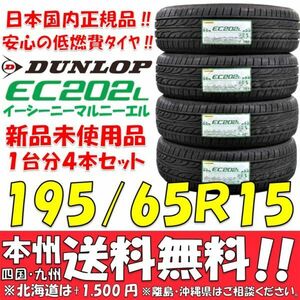 195/65R15 91S ダンロップ 低燃費タイヤ EC202L 2023年製 新品 4本セット価格◎送料無料 ショップ・個人宅配送OK 日本国内正規品 ノア VOXY