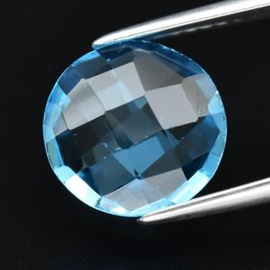 No.441 スカイブルートパーズ 約2.6ct 約9.6mm×9.6mm アフリカ産