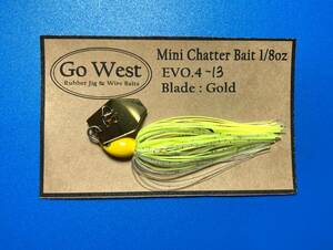 Evo.4-13 GoWest ミニチャターベイト 1/8oz（Gold Blade）