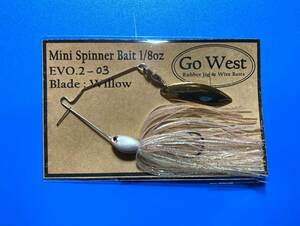  Evo.2-03 GoWest ミニスピナーベイト1/8oz（Willow Leaf Blade）Premium Gold