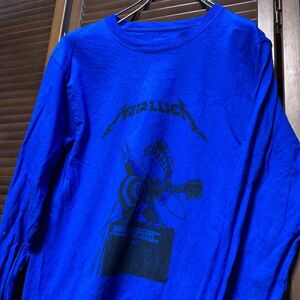 AEHF 1スタ 青 バンド 長袖 Tシャツ ロンT スティッチ メタリカ METALLICA - 90s 00s ビンテージ 古着 卸 仕入れ