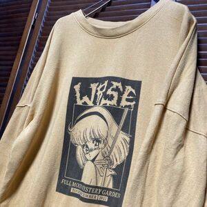 AETG 1スタ 黄色 パンク スウェット WiSE 美少女 首吊り ピンナップガール 90s 00s ビンテージ アメリカ 古着 ベール 卸