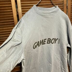 AESE 1スタ 水色 ロゴ 長袖 Tシャツ ロンT ゲームボーイ GAMEBOY レトロ 90s 00s ビンテージ アメリカ 古着 ベール 卸の画像3