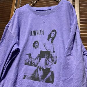 AERW 1スタ 紫 バンド スウェット ニルバーナ カートコバーン NIRVANA 90s 00s ビンテージ アメリカ 古着 ベール 卸 仕入れ