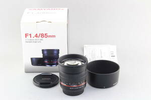 A+(美品) SAMYANG サムヤン 85mm F1.4 AS UMC Canon用 初期不良返品無料 領収書発行可能