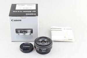 AA (極上美品) Canon キヤノン EF 40mm F2.8 STM 元箱 初期不良返品無料 領収書発行可能