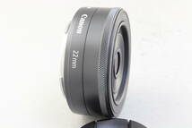 AA (新品同様) Canon キヤノン EF-M 22mm F2 STM ブラック 初期不良返品無料 領収書発行可能_画像4