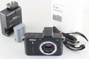 A+ (美品) Nikon ニコン V1 ブラック ボディ ショット数2411回 初期不良返品無料 領収書発行可能