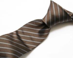 *Calvin Klein*to Len ti. scorching tea. stripe pattern silk necktie * new goods * Calvin * Klein 