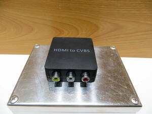 *S2126* HDMI to RCA 変換コンバーター 《ブラック》 コンバータ コンポジット (AV / RCA3 / CVBS) 送込 動作確認済み品中古#*