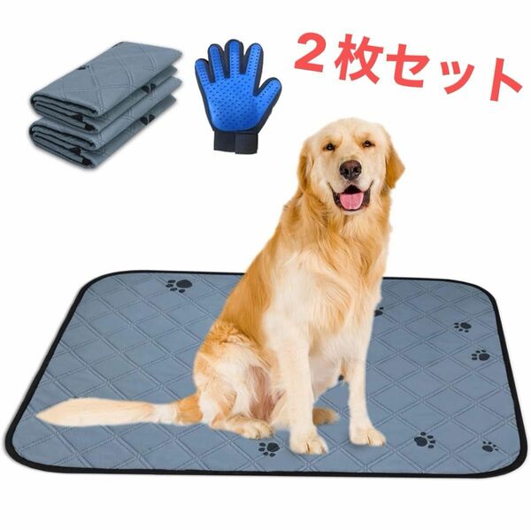 洗えるペットシーツ ペット用おしっこマット　２枚セット　防水マット　犬用　小動物用　超吸収　消臭　