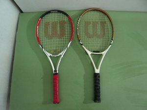 427* Wilson Wilson tennis racket ROGE FEDERER tennis racket STING 2 pcs set * used *A