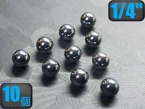 【送料84円】 日本製 1/4 鋼球 スチールボール G20 SUJ-2 クローム球 10個 Steel Ball 6.35mm ベアリング ホイール ハブ