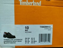 新品 定価19800 Timberland 3アイレット デッキシューズ 28cm US10 ティンバーランド ブラック ヌバック レザー パテント 黒 3eye_画像7