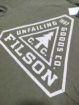 新品 未使用 フィルソン FILSON 半袖Tシャツ オリーブ ブラウン L コットン 柔らな生地感 アウトドア ミリタリー フィッシング 国内正規品_画像4