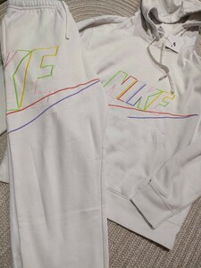  new goods regular price 18700 NIKE multicolor sweat setup L pull over Parker Nike top and bottom men's pants 