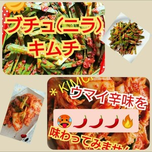 【本場の味&自家製】激辛白菜キムチ 500g + ブチュ(ニラ)キムチ 200g