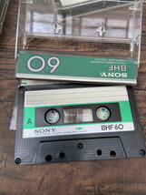 S-60◆SONY BHF 録音済カセットテープ52本まとめて ノーマルポジション 46分 60分 レトロ ソニー_画像4