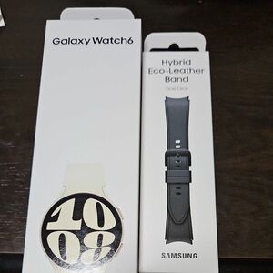 レザーバンド付き　Galaxy Watch6 WiFiモデル SM-R930 Gold 40mm