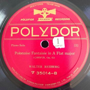 【SP盤レコード】Polonaise Fantaisie in A Flat majora(CHOPIN,OP.61-1.2)/WALTER REHBERG-ヴァルター・レーベルク/幻想ポロネーズの画像5