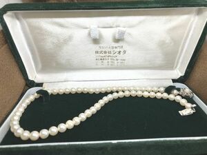 ☆ビンテージ 真珠 ネックレス ケース付き 7mm玉 SILVER 金具 パール